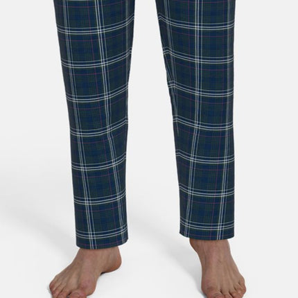 Tom Tailor pyjama lange broek milos blue checkered heren 71460-4009-654 Tom Tailor pyjama pantalon long milos blue checkered hommes