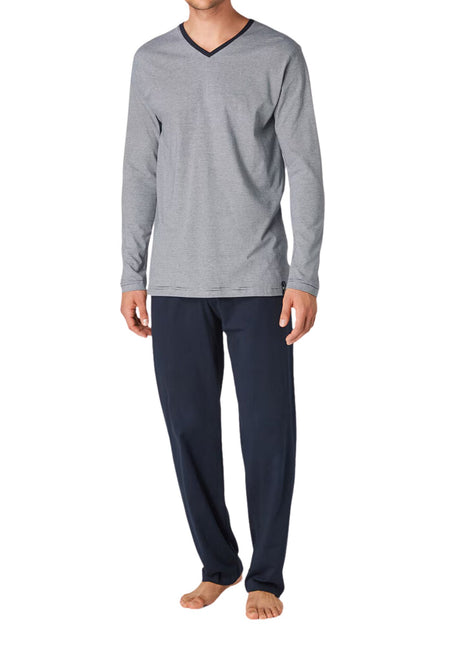 Tom Tailor pyjama lange broek nevada dark blue heren 71112-5607-632 Tom Tailor pyjama pantalon long nevada dark blue hommes