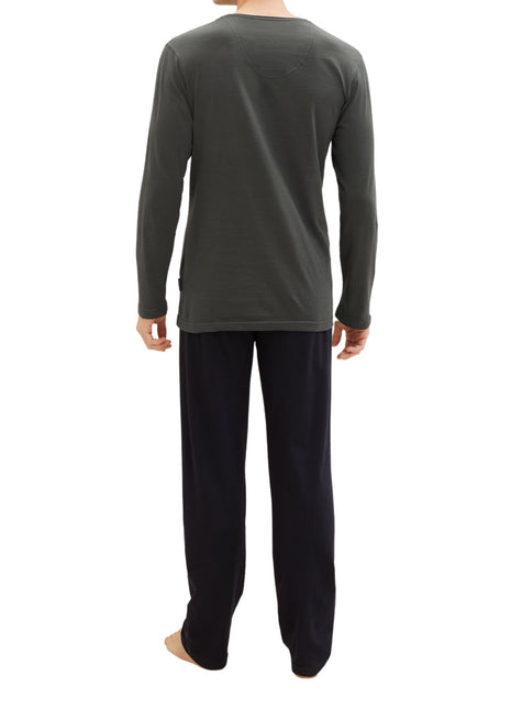 Tom Tailor pyjama lange broek nevada dark green heren 71112-5607-332 Tom Tailor pyjama pantalon long nevada dark green hommes