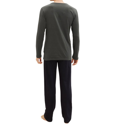 Tom Tailor pyjama lange broek nevada dark green heren 71112-5607-332 Tom Tailor pyjama pantalon long nevada dark green hommes
