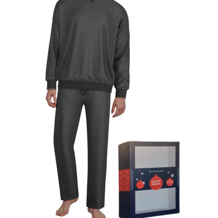Tom Tailor pyjama lange broek rhodos black heren 71479-3041-920 Tom Tailor pyjama pantalon long rhodos black hommes