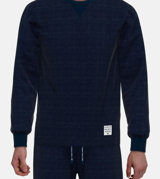 Tom Tailor pyjama lange broek rhodos dark blue heren 71469-3028-630 Tom Tailor pyjama pantalon long rhodos dark blue hommes