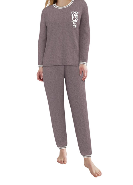 Tom Tailor pyjama lange broek sitia lila dames 60353-6562-721 Tom Tailor pyjama pantalon long sitia lila femmes