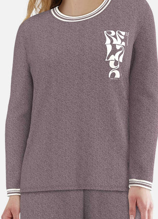 Tom Tailor pyjama lange broek sitia lila dames 60353-6562-721 Tom Tailor pyjama pantalon long sitia lila femmes