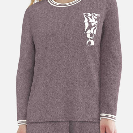 Tom Tailor pyjama lange broek sitia lila dames 60353-6562-721 Tom Tailor pyjama pantalon long sitia lila femmes