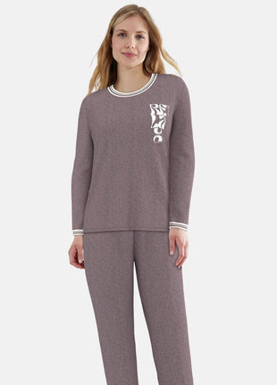Tom Tailor pyjama lange broek sitia lila dames 60353-6562-721 Tom Tailor pyjama pantalon long sitia lila femmes