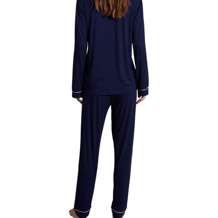 Tom Tailor pyjama lange broek sofia dark blue dames 60192-6085-630 Tom Tailor pyjama pantalon long sofia dark blue femmes