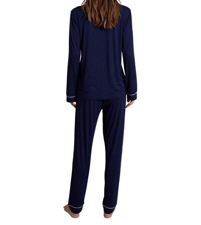 Tom Tailor pyjama lange broek sofia dark blue dames 60192-6085-630 Tom Tailor pyjama pantalon long sofia dark blue femmes