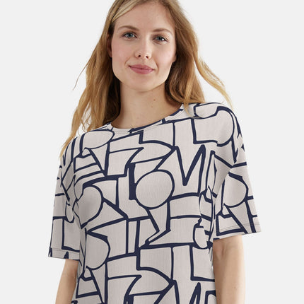 Tom Tailor pyjama lange broek stirling brown dames 60425-6085-515 Tom Tailor pyjama pantalon long stirling brown femmes