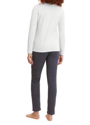 Tom Tailor pyjama lange broek vienna blue dames 60020-6061-625 Tom Tailor pyjama pantalon long vienna blue femmes
