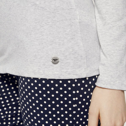 Tom Tailor pyjama lange broek vienna blue dames 60020-6061-625 Tom Tailor pyjama pantalon long vienna blue femmes
