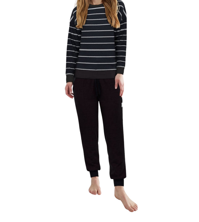 Tom Tailor pyjama lange broek xanthi dark blue dames 60375-3028-832 Tom Tailor pyjama pantalon long xanthi dark blue femmes