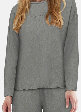 Tom Tailor pyjama lange broek xanthi grey dames 60388-6579-821 Tom Tailor pyjama pantalon long xanthi grey femmes