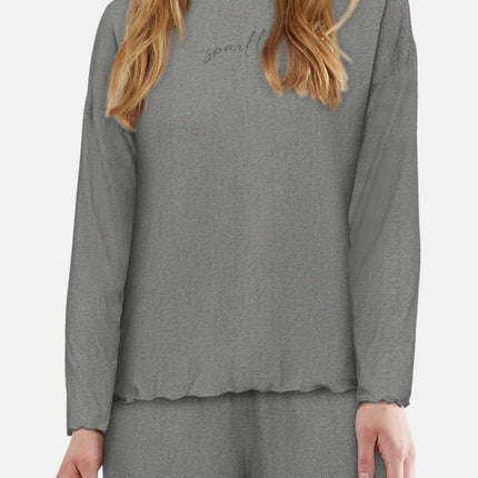 Tom Tailor pyjama lange broek xanthi grey dames 60388-6579-821 Tom Tailor pyjama pantalon long xanthi grey femmes