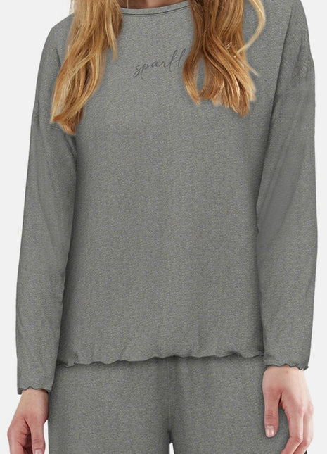 Tom Tailor pyjama lange broek xanthi grey dames 60388-6579-821 Tom Tailor pyjama pantalon long xanthi grey femmes