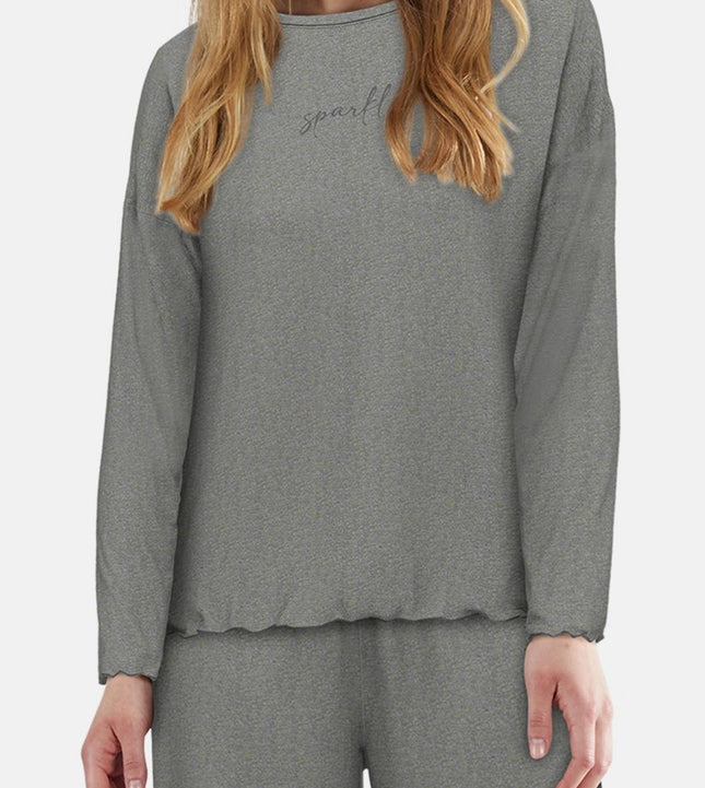 Tom Tailor pyjama lange broek xanthi grey dames 60388-6579-821 Tom Tailor pyjama pantalon long xanthi grey femmes