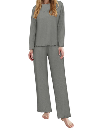 Tom Tailor pyjama lange broek xanthi grey dames 60388-6579-821 Tom Tailor pyjama pantalon long xanthi grey femmes