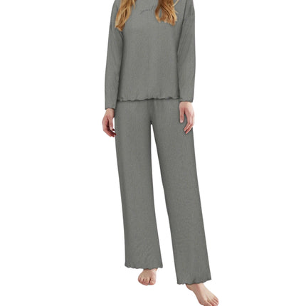 Tom Tailor pyjama lange broek xanthi grey dames 60388-6579-821 Tom Tailor pyjama pantalon long xanthi grey femmes
