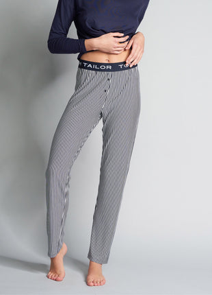 Tom Tailor pyjamabroek stripes blue dames  64004-6085-623 Tom Tailor pantalon de pyjama stripes blue femmes