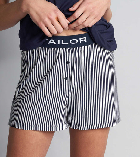 Tom Tailor pyjamashort stripes blue dames  64005-6085-623 Tom Tailor short de pyjama stripes blue femmes