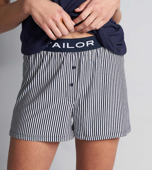 Tom Tailor pyjamashort stripes blue dames  64005-6085-623 Tom Tailor short de pyjama stripes blue femmes