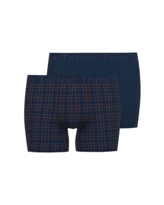 Tom Tailor short 2 pack kentucky blue checkered heren 75285-6061-625 Tom Tailor boxer lot de 2 kentucky blue checkered hommes