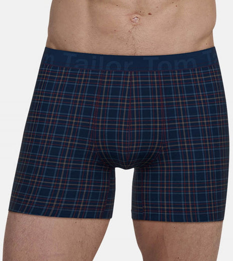 Tom Tailor short 2 pack kentucky blue checkered heren 75285-6061-625 Tom Tailor boxer lot de 2 kentucky blue checkered hommes