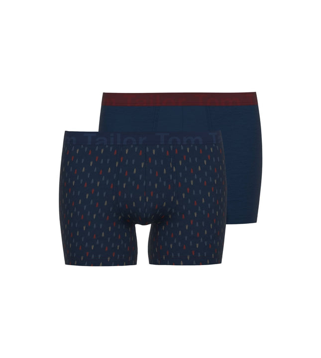 Tom Tailor short 2 pack kentucky blue heren 75285-6061-655 Tom Tailor boxer lot de 2 kentucky blue hommes