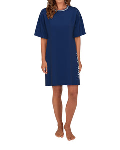 Tom Tailor slaapkleedje breda dark blue dames 60250-6061-660 Tom Tailor robe de nuit breda dark blue femmes