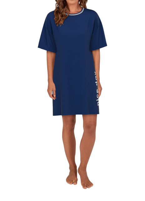 Tom Tailor slaapkleedje breda dark blue dames 60250-6061-660 Tom Tailor robe de nuit breda dark blue femmes