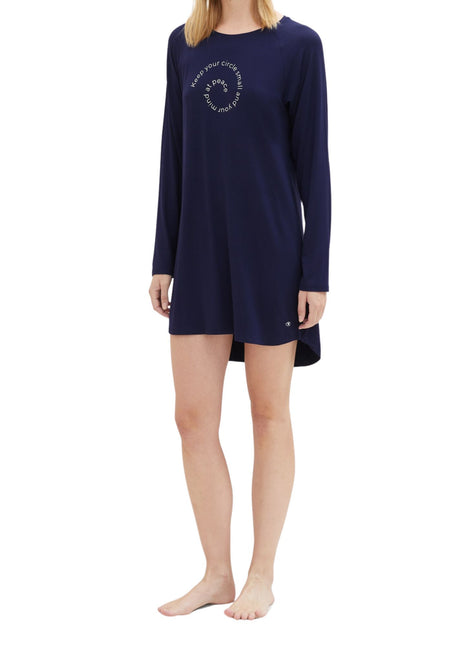 Tom Tailor slaapkleedje florence dark blue dames 60193-6085-630 Tom Tailor robe de nuit florence dark blue femmes
