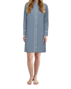 Tom Tailor slaapkleedje xanthi blue dames 60363-6061-623 Tom Tailor robe de nuit xanthi blue femmes