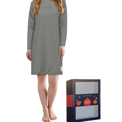 Tom Tailor slaapkleedje xanthi grey dames 60389-6579-821 Tom Tailor robe de nuit xanthi grey femmes