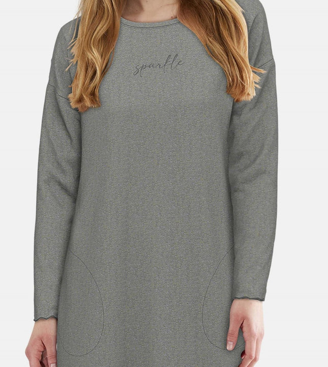 Tom Tailor slaapkleedje xanthi grey dames 60389-6579-821 Tom Tailor robe de nuit xanthi grey femmes