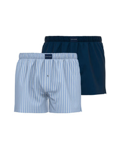 Tom Tailor wijde boxershort 2 pack dakota woven boxer shorts blue heren 70171-5100-613 Tom Tailor caleçon lot de 2 dakota woven boxer shorts blue hommes