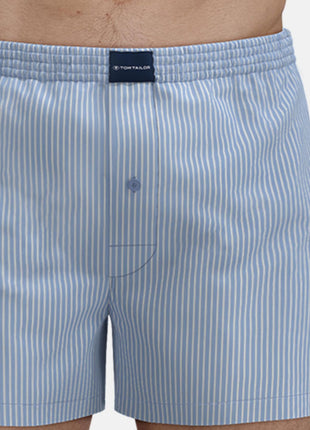 Tom Tailor wijde boxershort 2 pack dakota woven boxer shorts blue heren 70171-5100-613 Tom Tailor caleçon lot de 2 dakota woven boxer shorts blue hommes