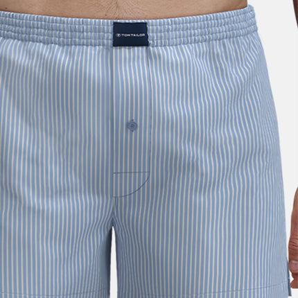 Tom Tailor wijde boxershort 2 pack dakota woven boxer shorts blue heren 70171-5100-613 Tom Tailor caleçon lot de 2 dakota woven boxer shorts blue hommes