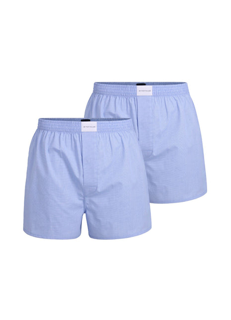 Tom Tailor wijde boxershort 2 pack dakota woven boxer shorts light blue heren 70171-5100-614 Tom Tailor caleçon lot de 2 dakota woven boxer shorts light blue hommes