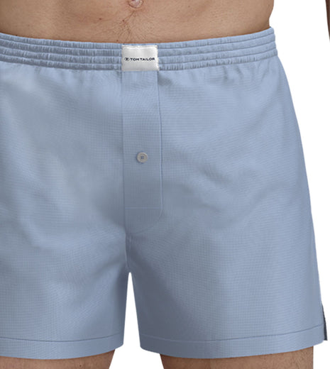 Tom Tailor wijde boxershort 2 pack dakota woven boxer shorts light blue heren 70171-5100-614 Tom Tailor caleçon lot de 2 dakota woven boxer shorts light blue hommes