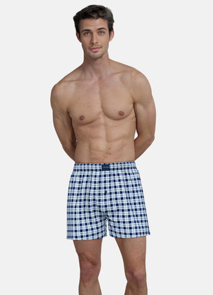 Tom Tailor wijde boxershort 2 pack woven boxer shorts blue heren 75275-5100-644 Tom Tailor caleçon lot de 2 woven boxer shorts blue hommes