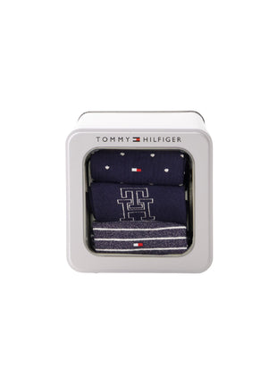 Tommy Hilfiger sokken 3 paar giftbox sock navy dames 701236464-001 Tommy Hilfiger chaussettes 3 paires giftbox sock navy femmes