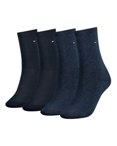 Tommy Hilfiger sokken 4 paar sock jeans dames 701219560-002 Tommy Hilfiger chaussettes 4 paires sock jeans femmes