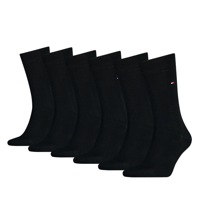 Tommy Hilfiger sokken 6 paar sock black heren 701219561-001 Tommy Hilfiger chaussettes 6 paires sock black hommes