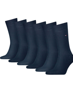 Tommy Hilfiger sokken 6 paar sock dark navy heren 701219561-002 Tommy Hilfiger chaussettes 6 paires sock dark navy hommes