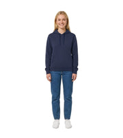 Bamboo Basics sweat à capuche tricoté bleu femme
