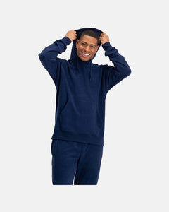 Bamboo Basics blauwe gebreide hoodie voor heren