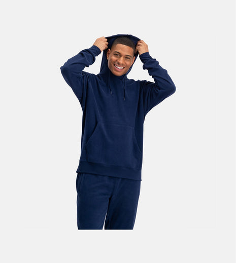 Bamboo Basics blauwe gebreide hoodie voor heren