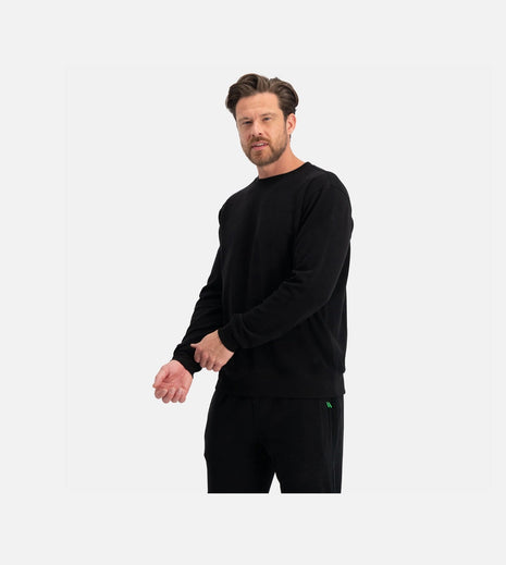 Bamboo Basics zwarte gebreide sweater voor heren
