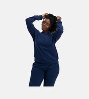 Bamboo Basics sweat tricoté bleu femme