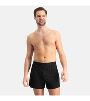 Bamboo Basics loose short 2 pack knitted boxershorts black heren